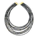 N/L 12 Strand Haematite with Ovoid Spacers