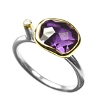 Amethyst and Diamond Ring