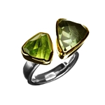 Green Amethyst & Peridot Ring