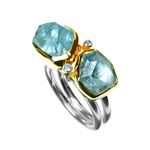 Aquamarine & Diamond Ring