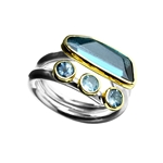 5.5ct Blue Topaz & Aquamarine Ring