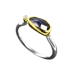 Ring 1.5ct Iolite,Diamond