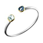 Bracelet Aquamarine+Blue Topaz