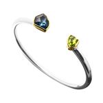 Bracelet Blue Topaz+Peridot