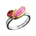 Ring Tourmalines+Diamond