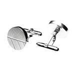 Round Hollow Leaf Cufflinks