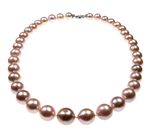 Large Round Pink Pearl Necklace