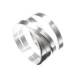 Multi Loop Silver Irregular Band Ring